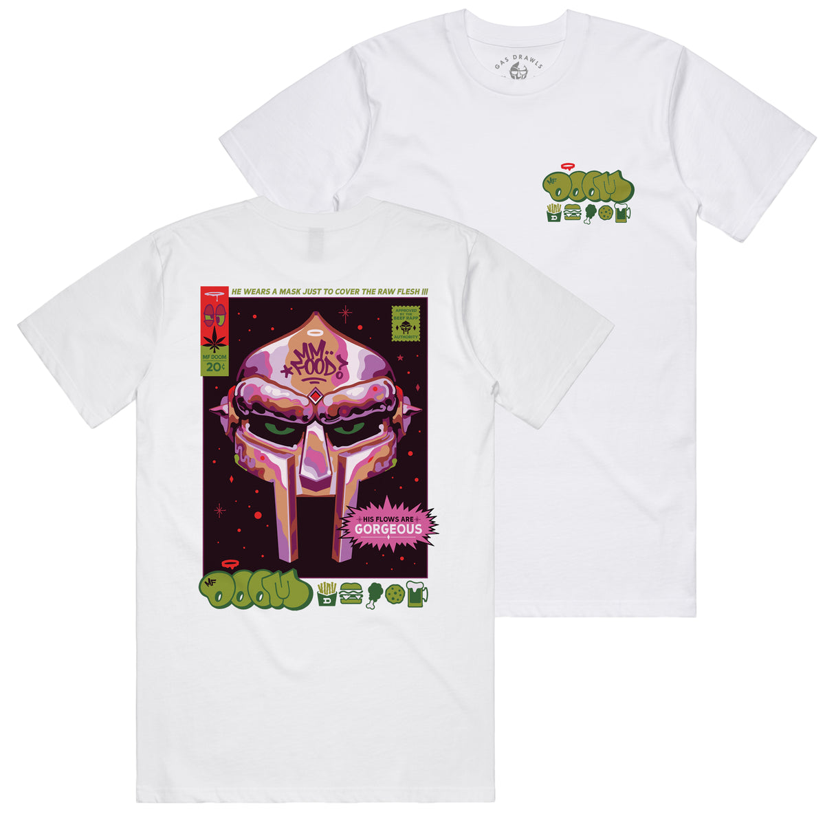 Beef Rapp Shirt - White – GAS DRAWLS