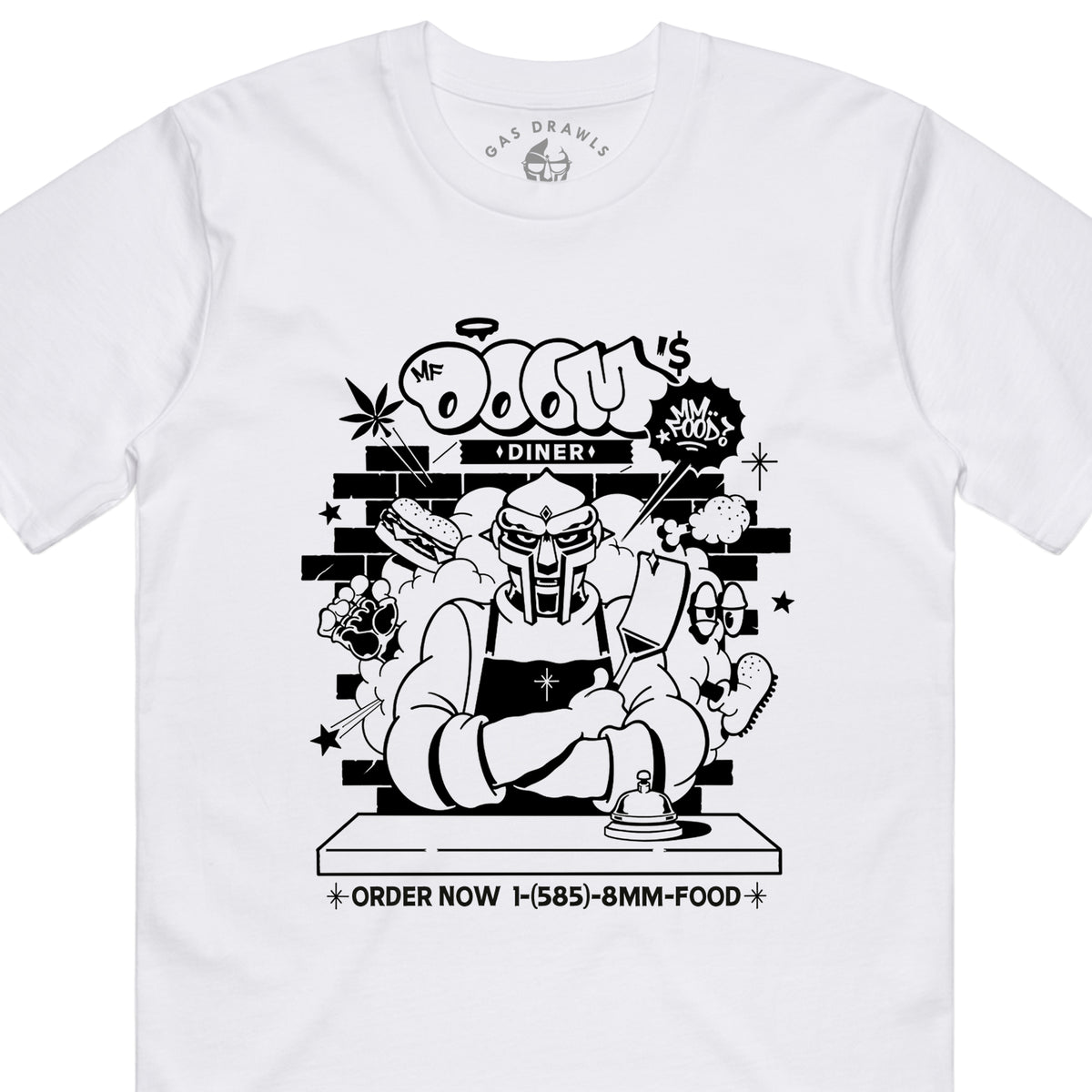 Chef DOOM Shirt - White – GAS DRAWLS