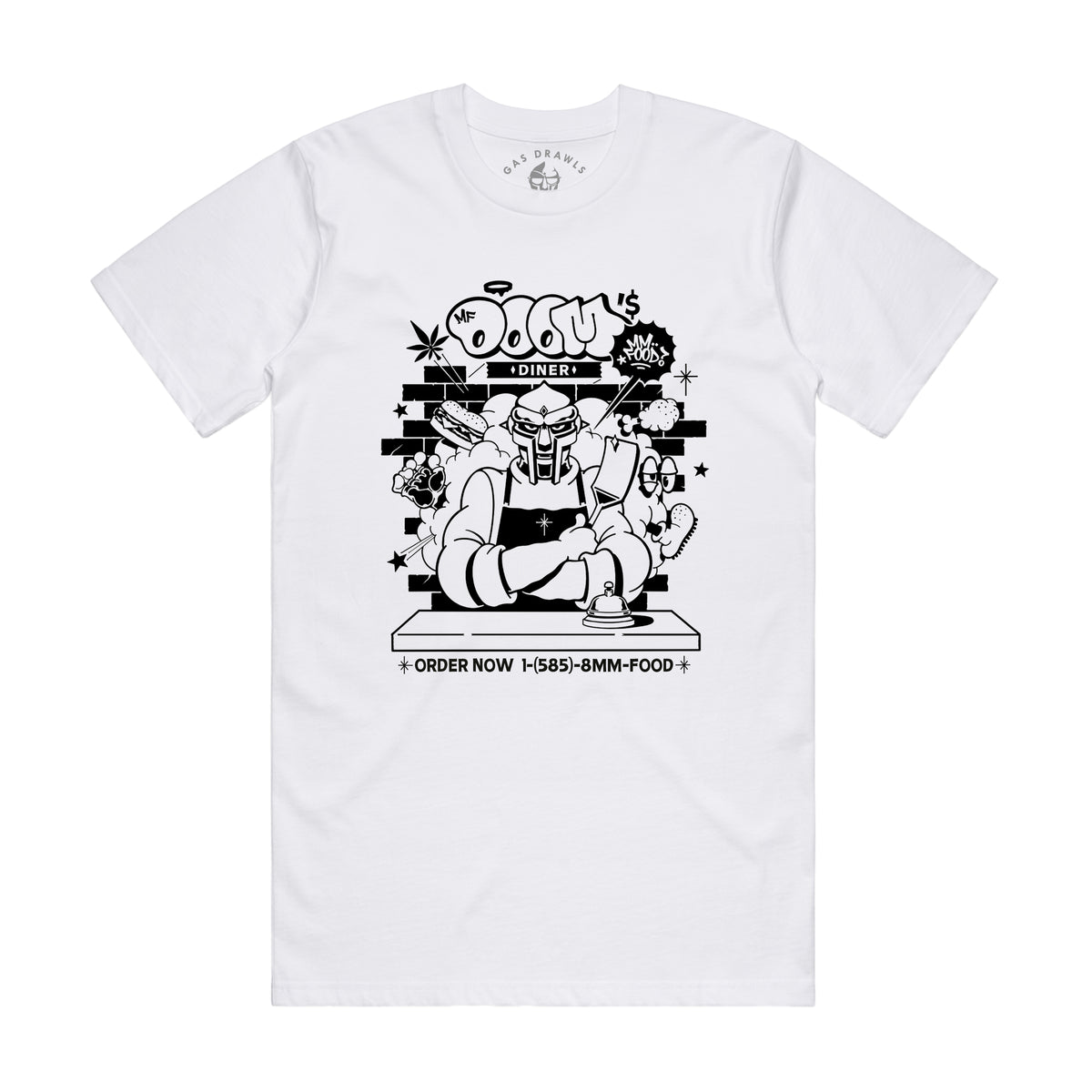 Chef DOOM Shirt - White – GAS DRAWLS
