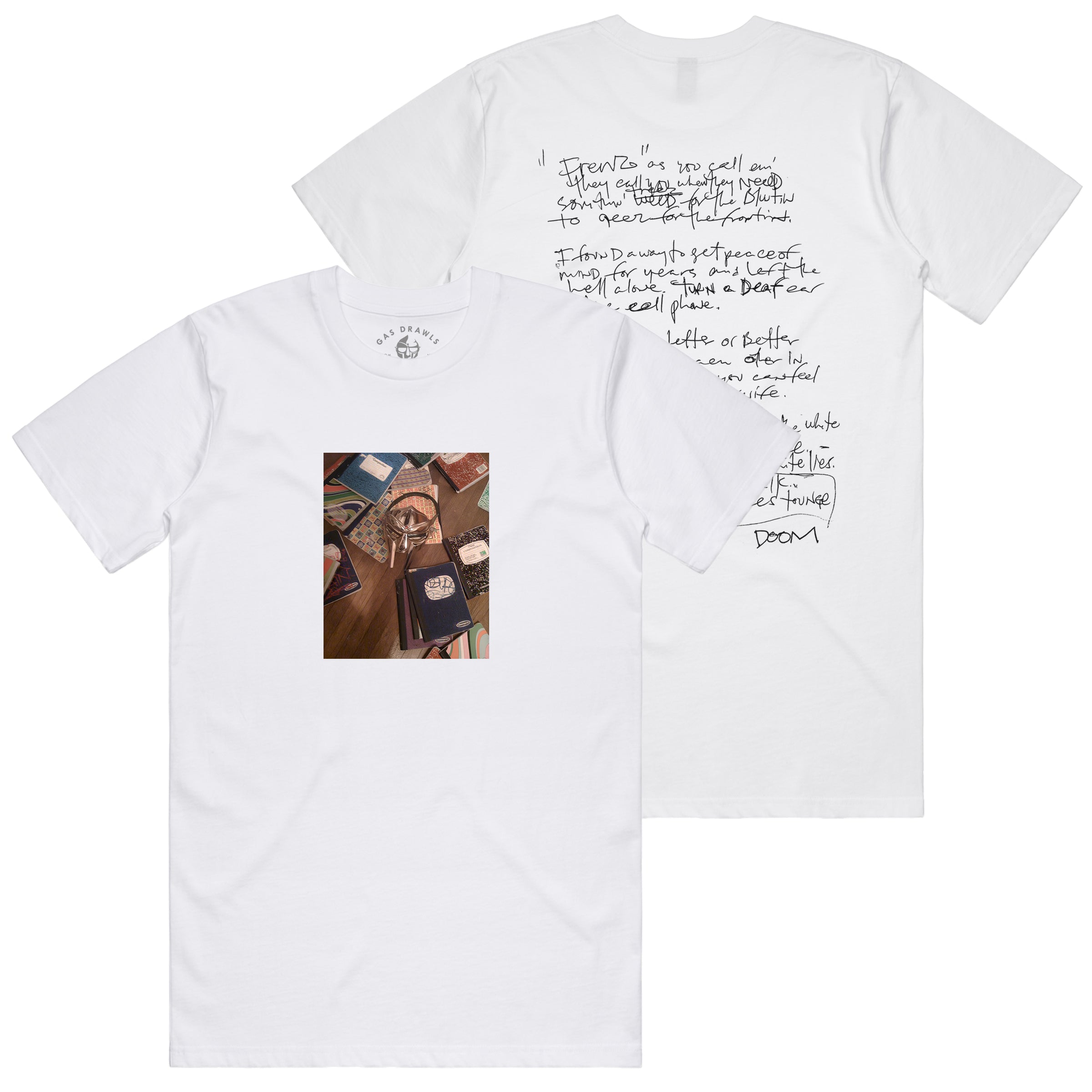 The Note Books Shirt - White – GAS DRAWLS