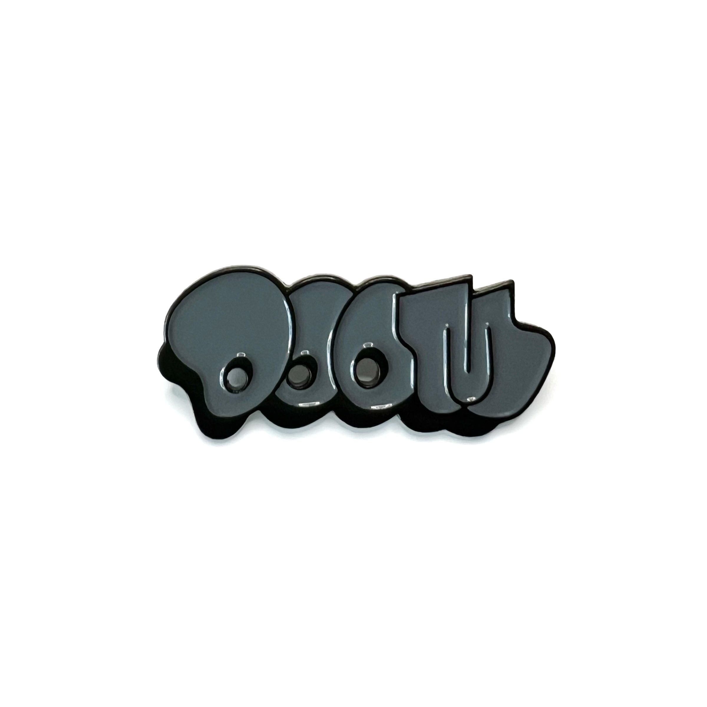 THROW ENAMEL PIN - BLACK & GRAY