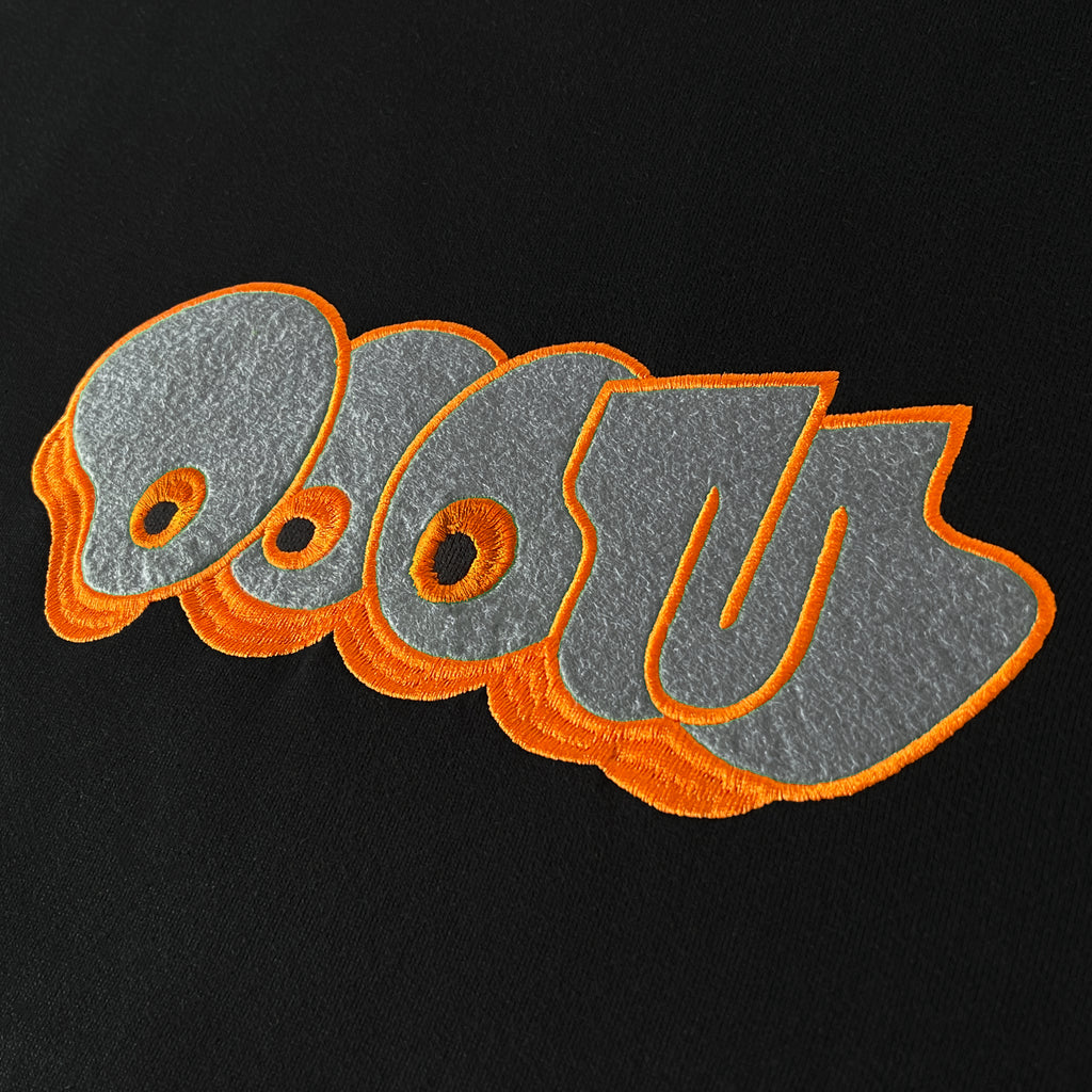 THROW HOODIE - BLACK