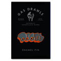 THROW ENAMEL PIN - ORANGE & GRAY