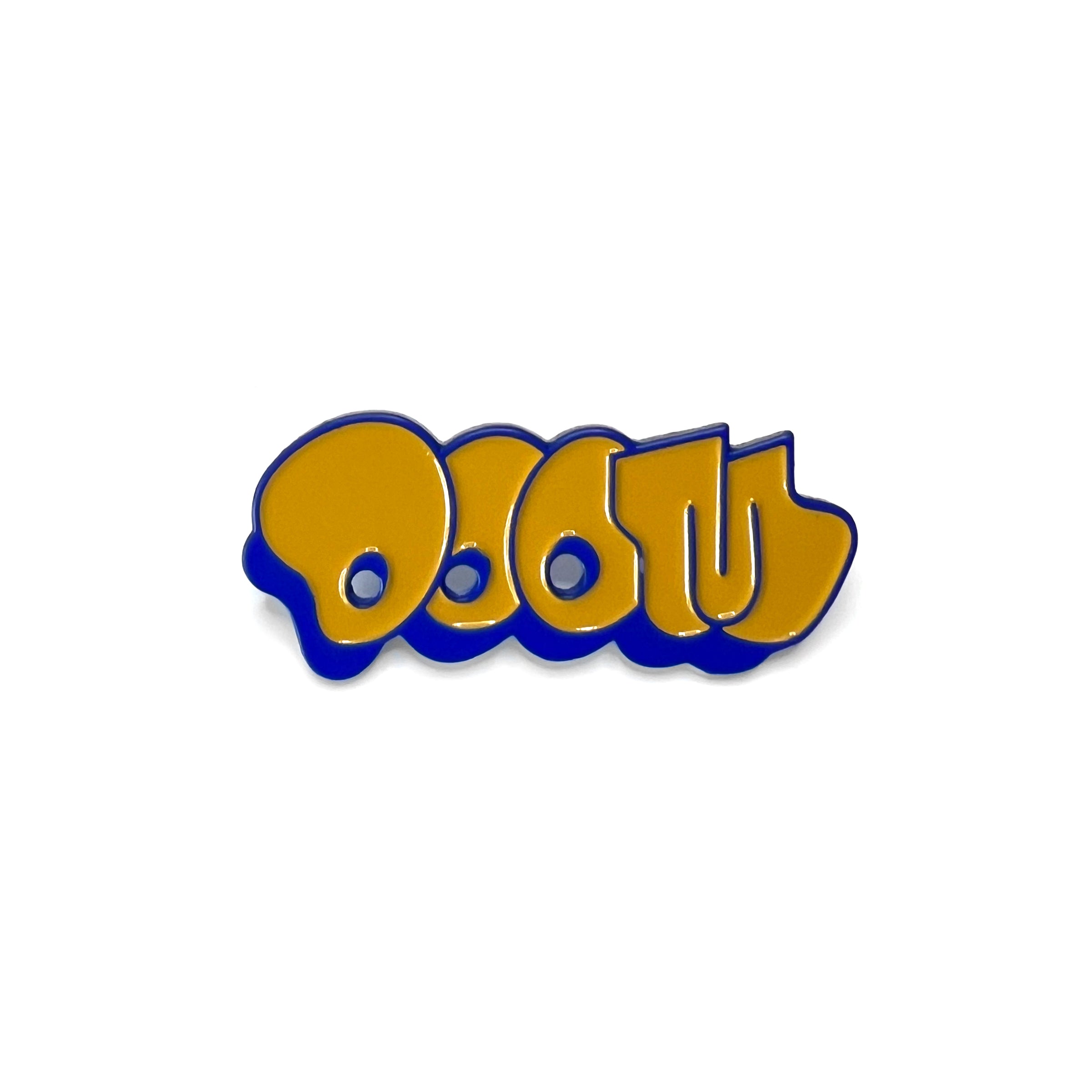 THROW ENAMEL PIN - BLUE & GOLD
