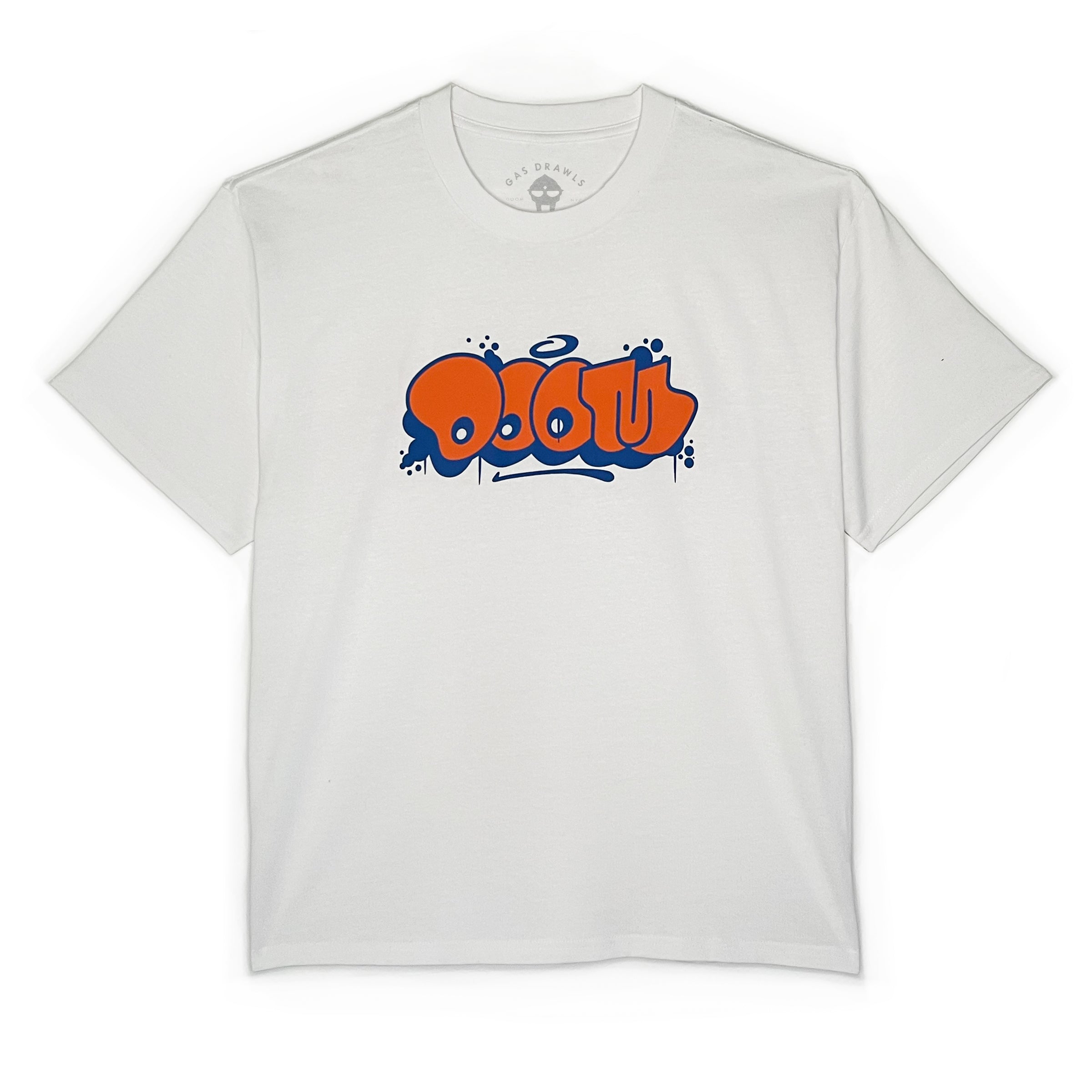 THROW SHIRT - BLUE & ORANGE – GAS DRAWLS