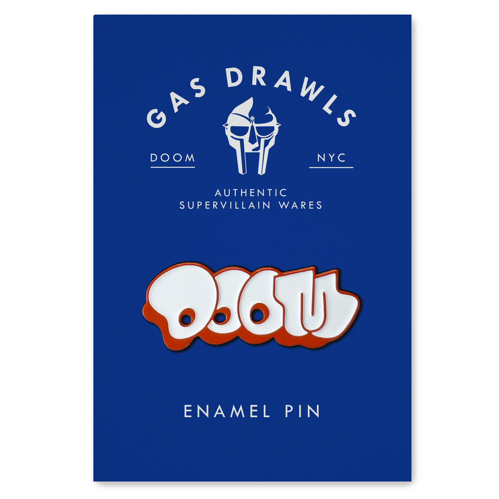 THROW ENAMEL PIN - ORANGE & WHITE