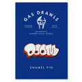 THROW ENAMEL PIN - ORANGE & WHITE