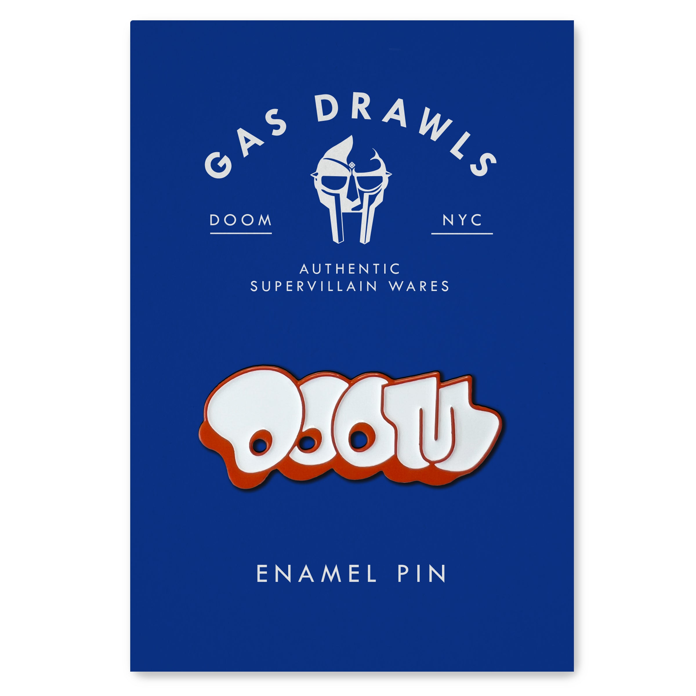 THROW ENAMEL PIN - ORANGE & WHITE