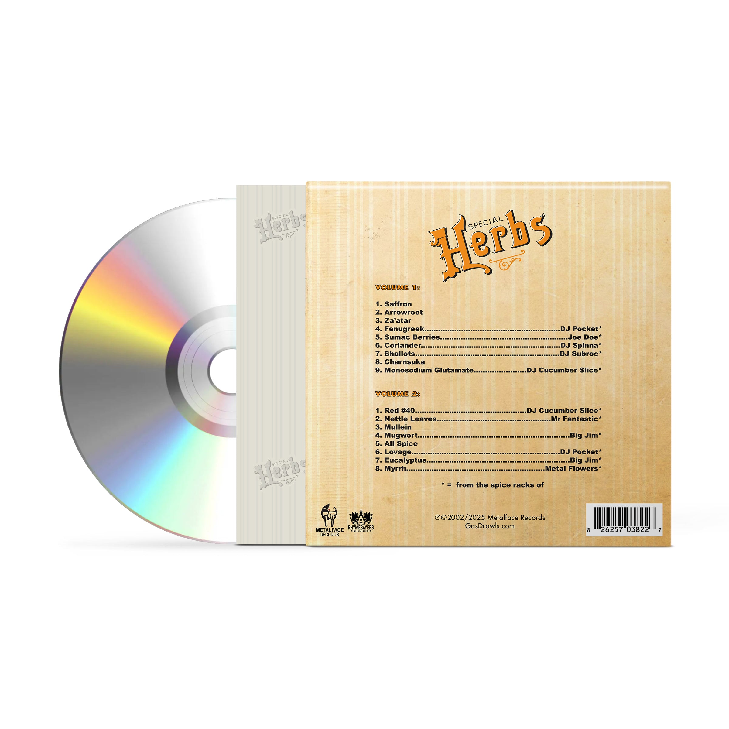 Metal Fingers Presents: Special Herbs Vol. 1 & 2 (CD)
