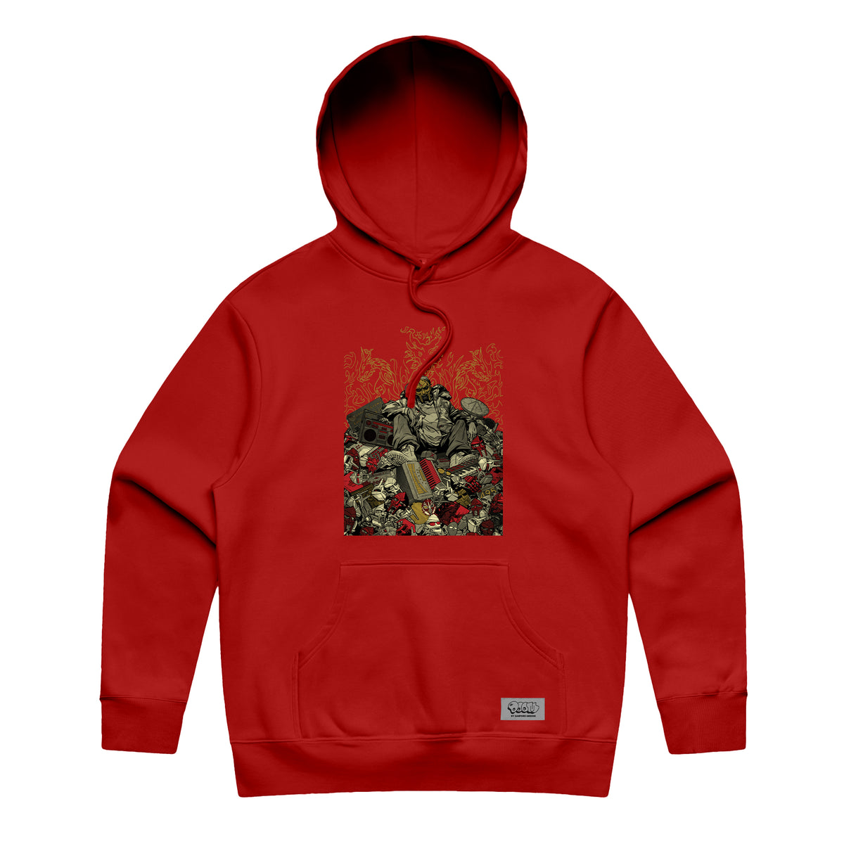 MF DOOM x Sanford Greene - Red Hoodie (Red & Gold Edition)