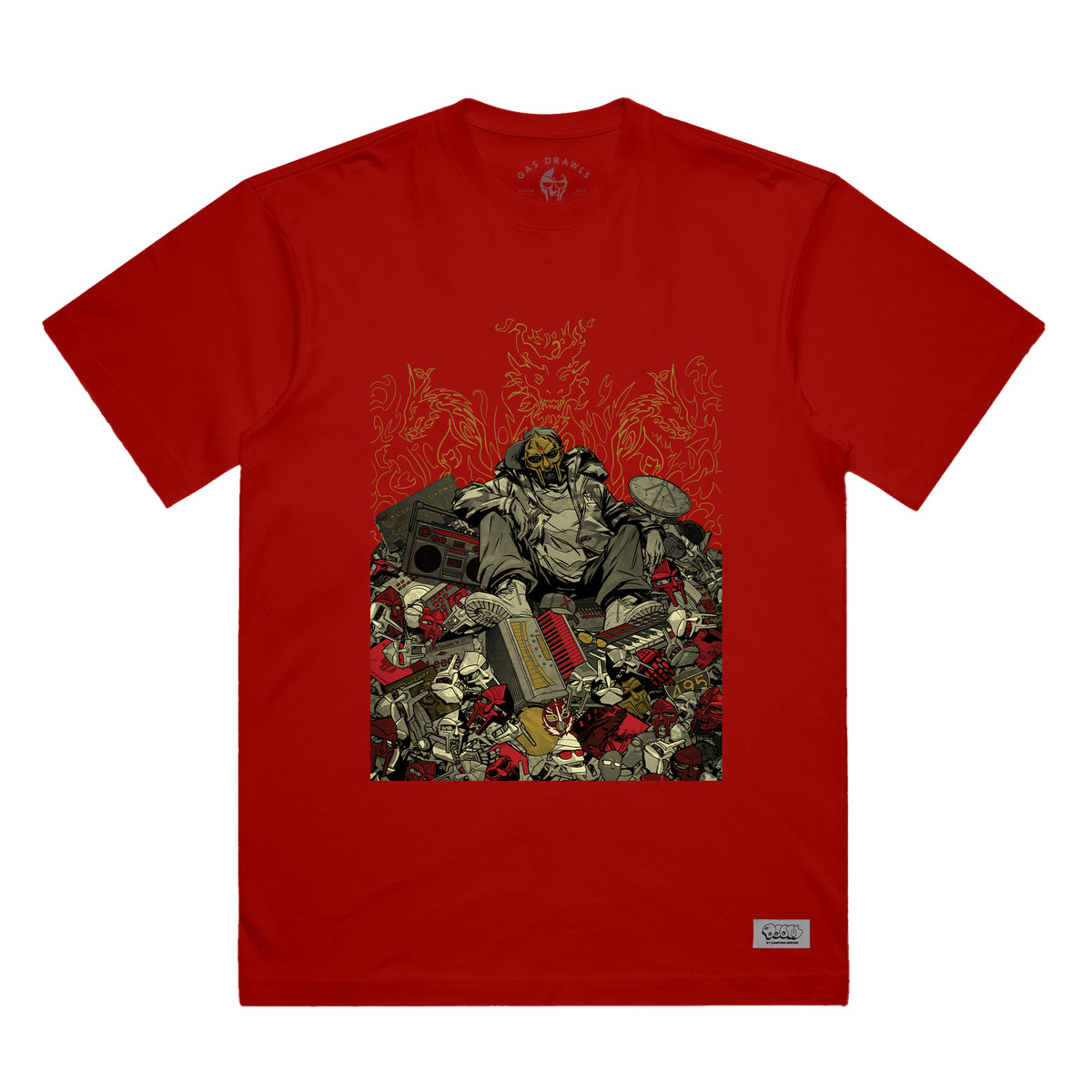 MF DOOM x Sanford Greene - Red Shirt (Red & Gold Edition) – GAS DRAWLS