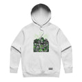 MF DOOM x Sanford Greene - White Hoodie (Green & Chrome Edition)