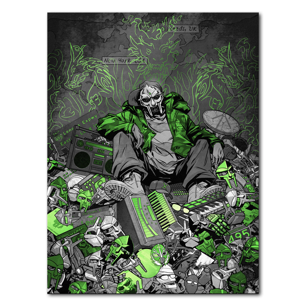 MF DOOM x Sanford Greene - Print (Green & Chrome Edition)