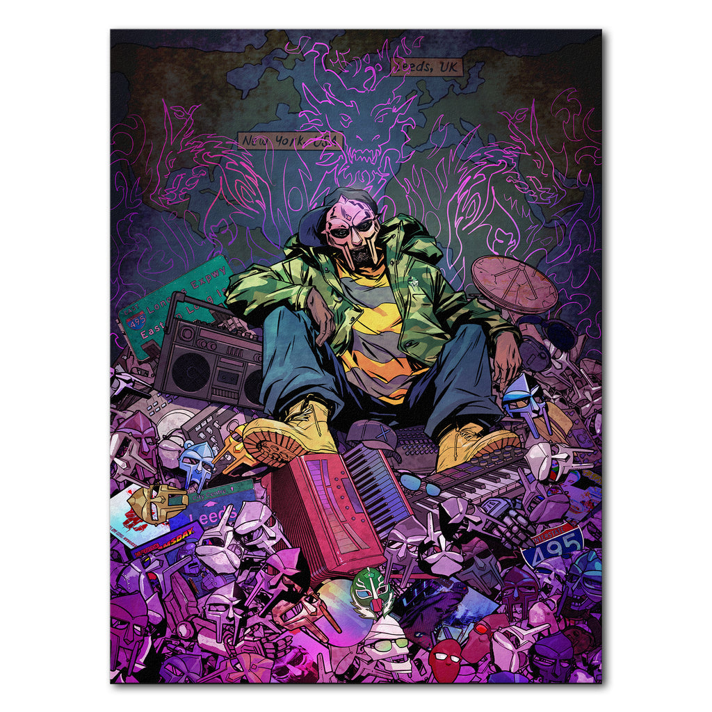 MF DOOM x Sanford Greene - Print (Rainbow Foil Edition)