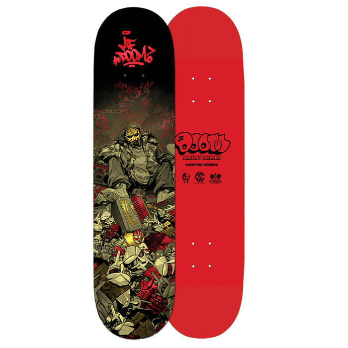 MF DOOM x Sanford Greene - Skate Deck (Red & Gold Edition)