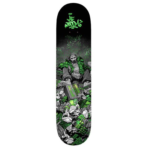 MF DOOM x Sanford Greene - Skate Deck (Green & Chrome Edition)