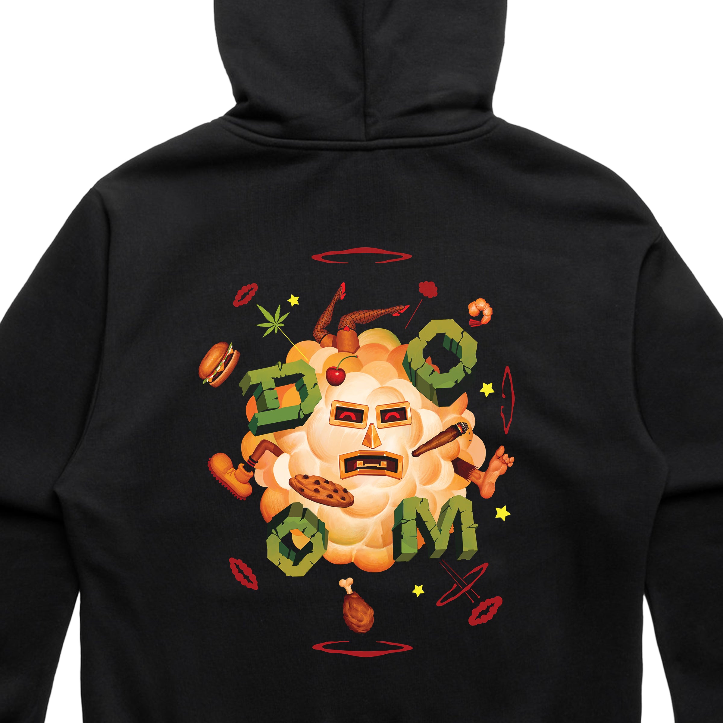 Fight Cloud Zip Hoodie - Black
