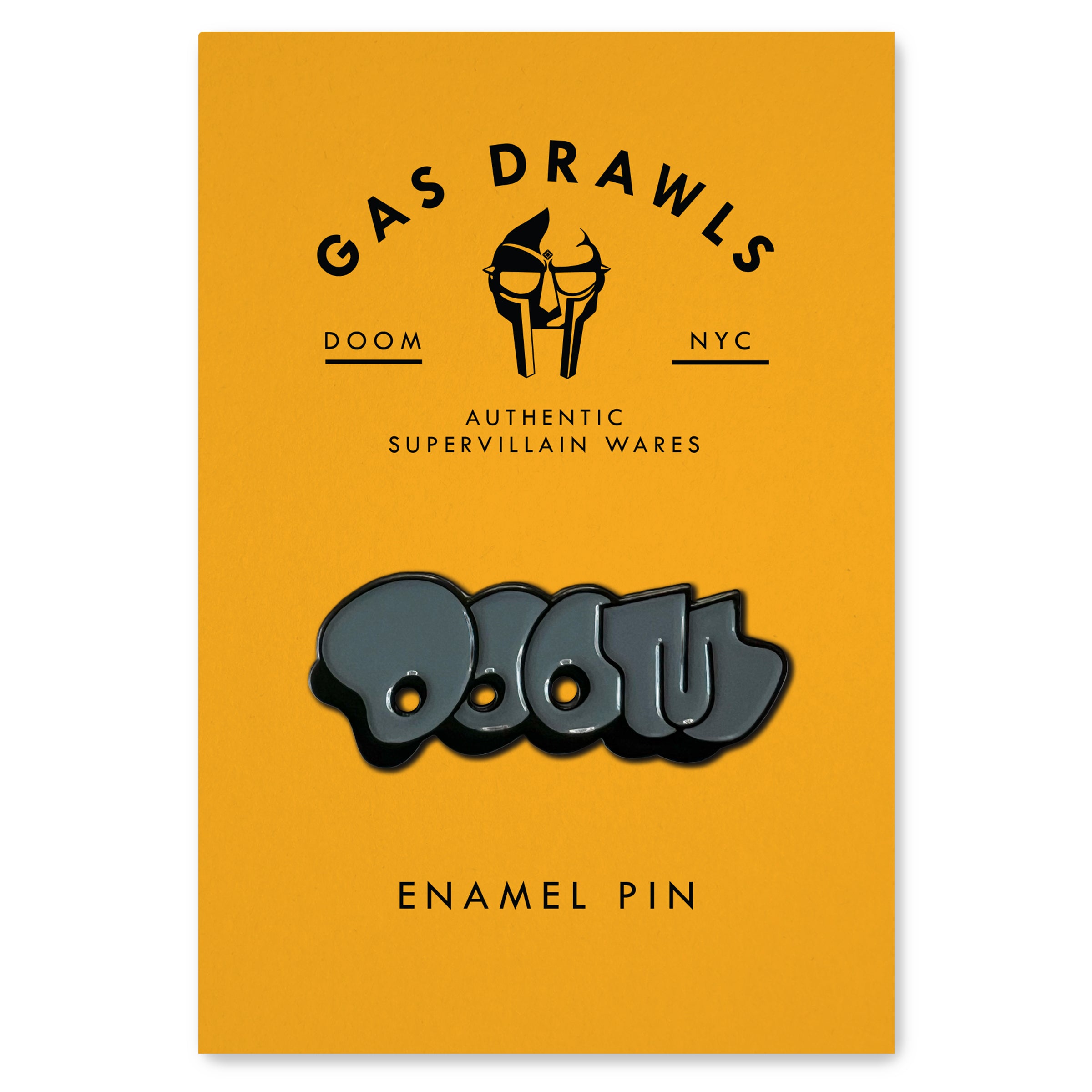 THROW ENAMEL PIN - BLACK & GRAY