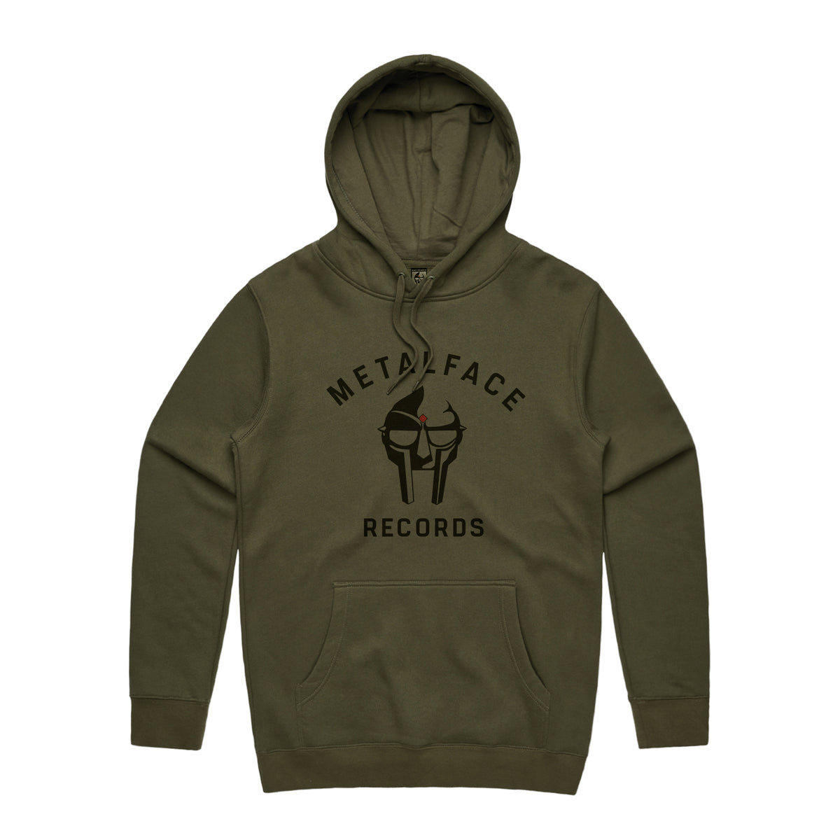 Metalface Records Hoodie - Army – GAS DRAWLS