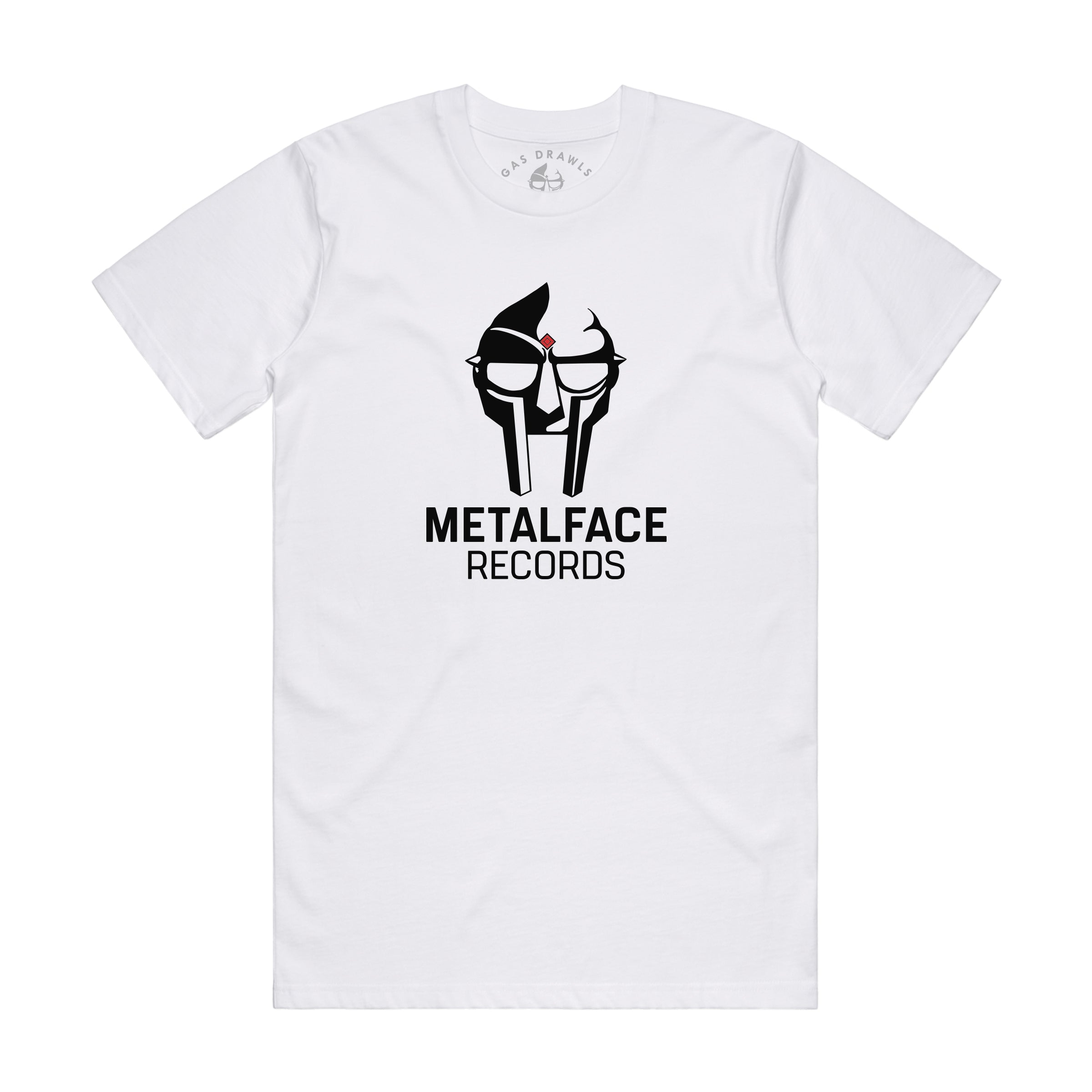 Metalface Records Shirt - White – GAS DRAWLS