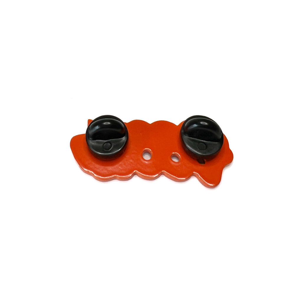 THROW ENAMEL PIN - ORANGE & WHITE