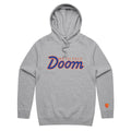 DOOMSDAY 2025: Retro Script Hoodie - Heather Gray