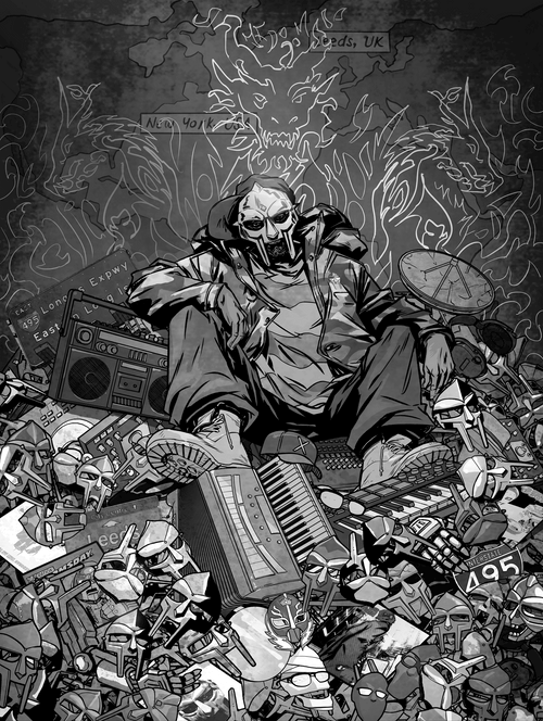 MF DOOM x Sanford Greene - Print (Silver Foil Edition)