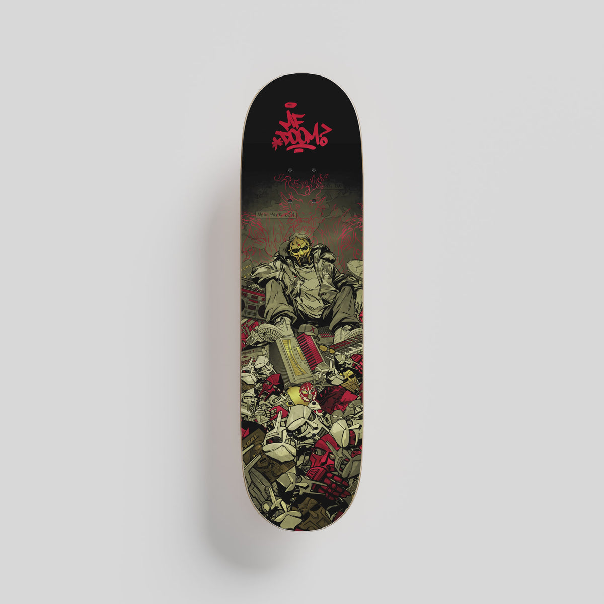 MF DOOM x Sanford Greene - Skate Deck (Red & Gold Edition)